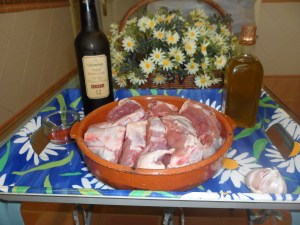 Ingredientes para el cordero "a mi manera"